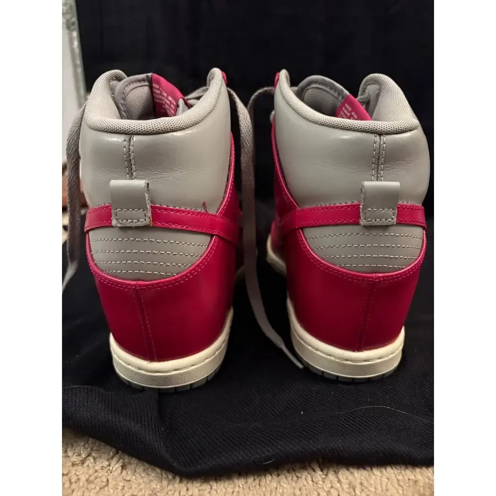 Nike Dunk Sky Hi 528899 001 Medium Grey /Sport Fuchsia-Sail Wmn Sz 10 Wedge 2012